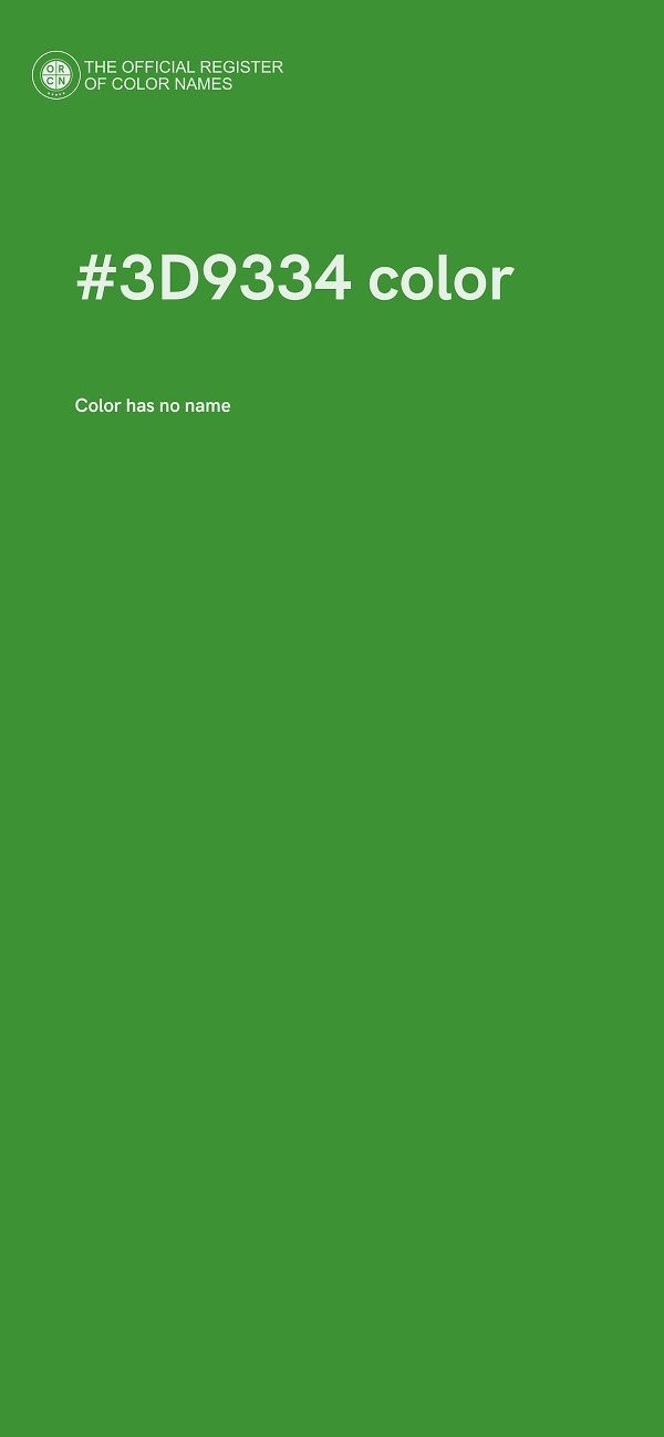 #3D9334 color image