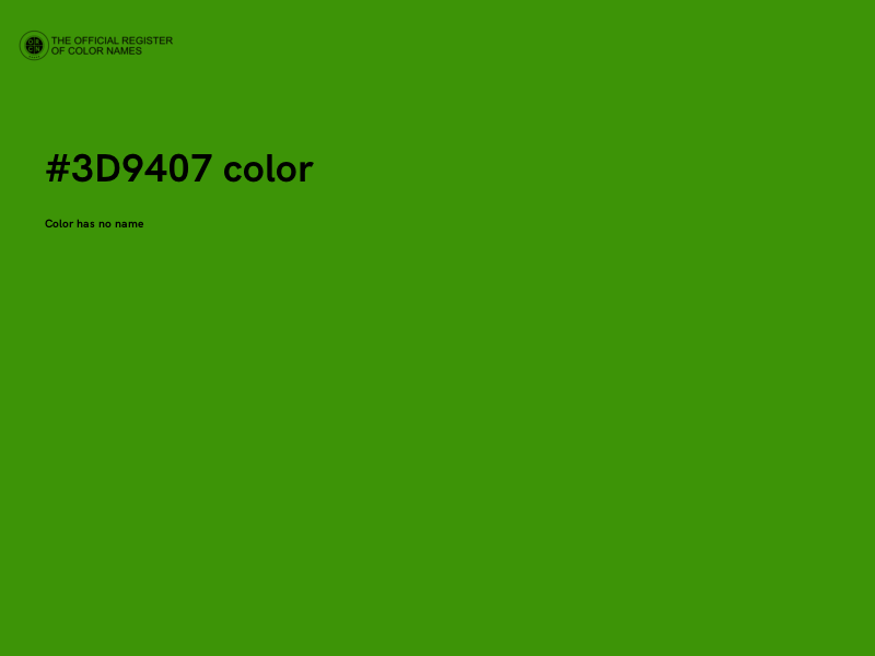 #3D9407 color image
