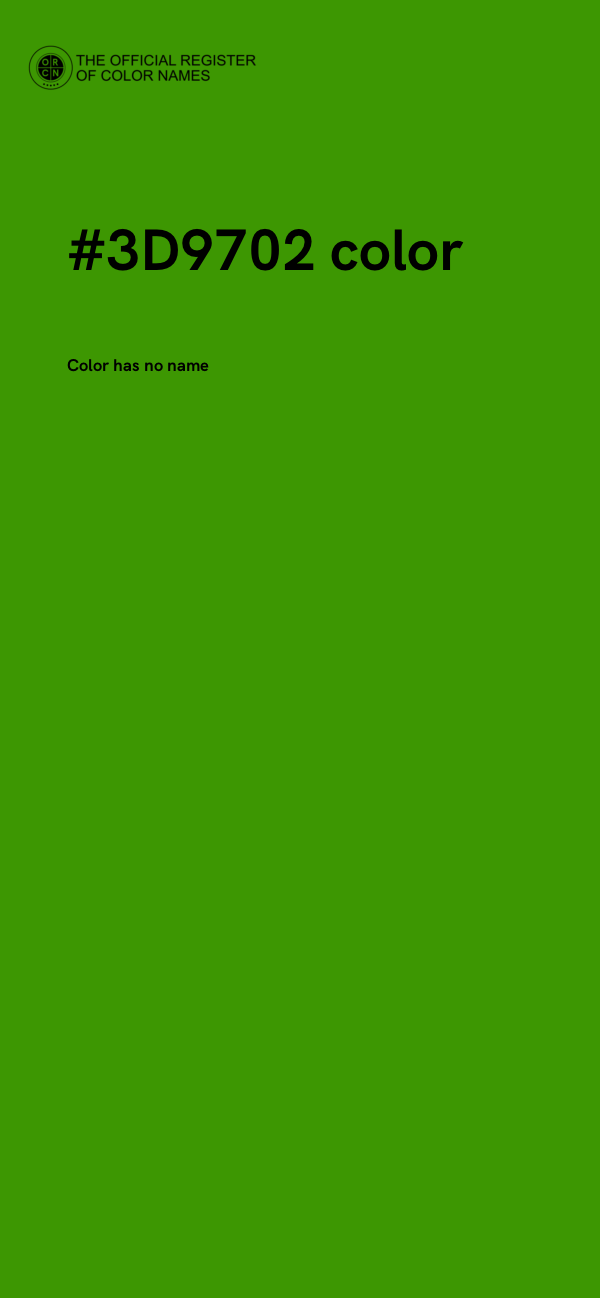 #3D9702 color image