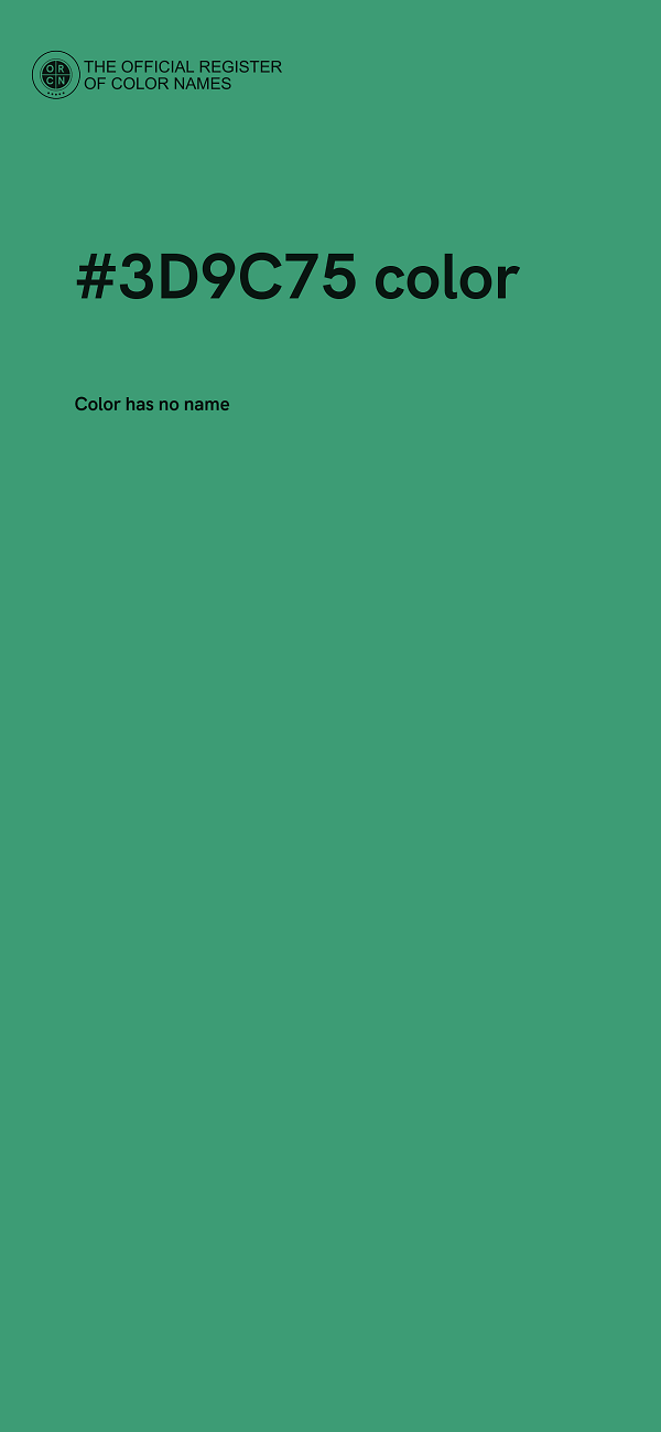 #3D9C75 color image