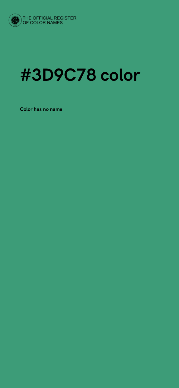 #3D9C78 color image