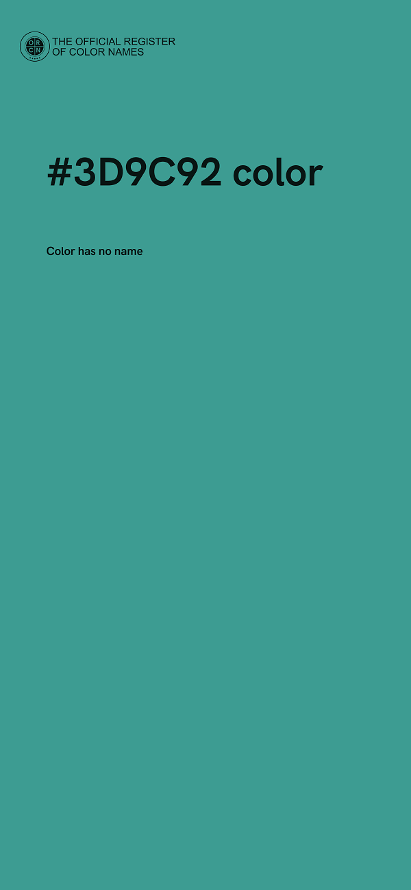 #3D9C92 color image