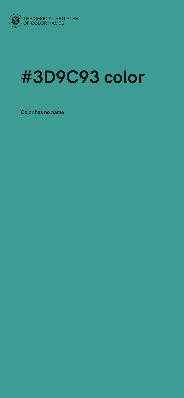 #3D9C93 color image