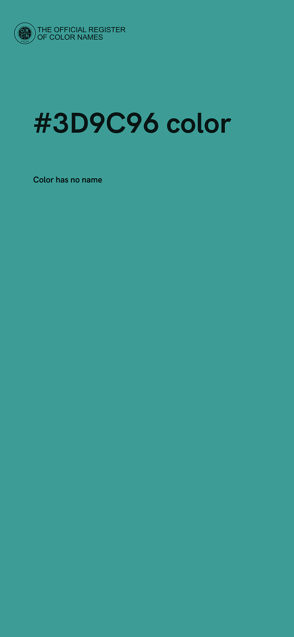 #3D9C96 color image