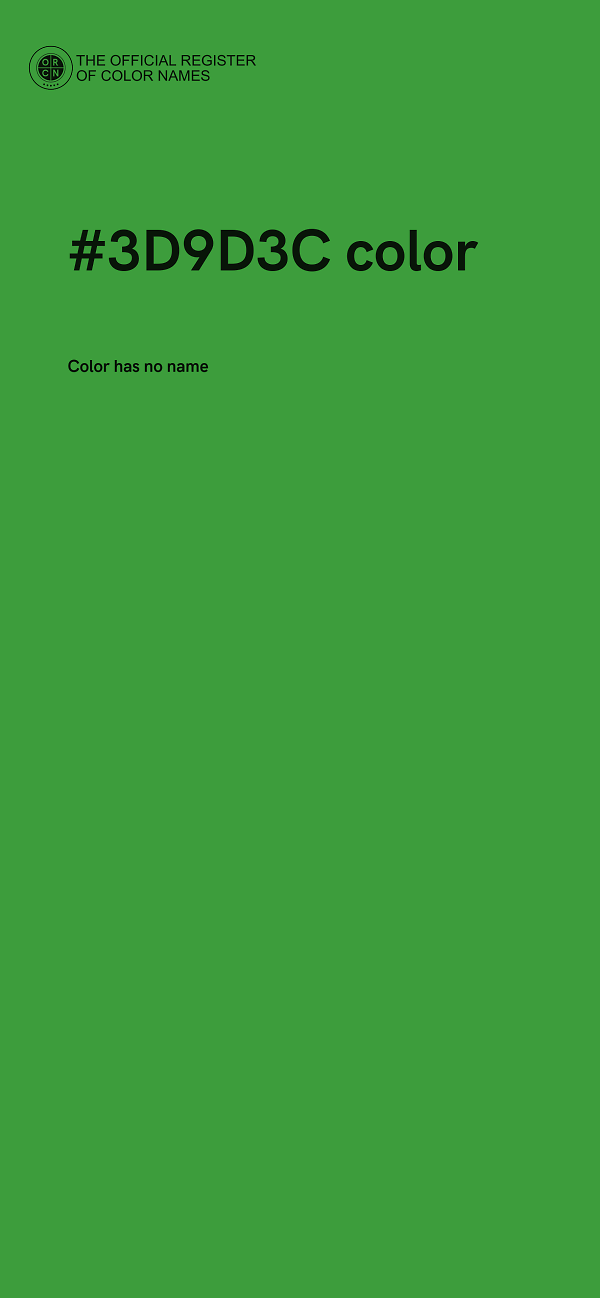 #3D9D3C color image