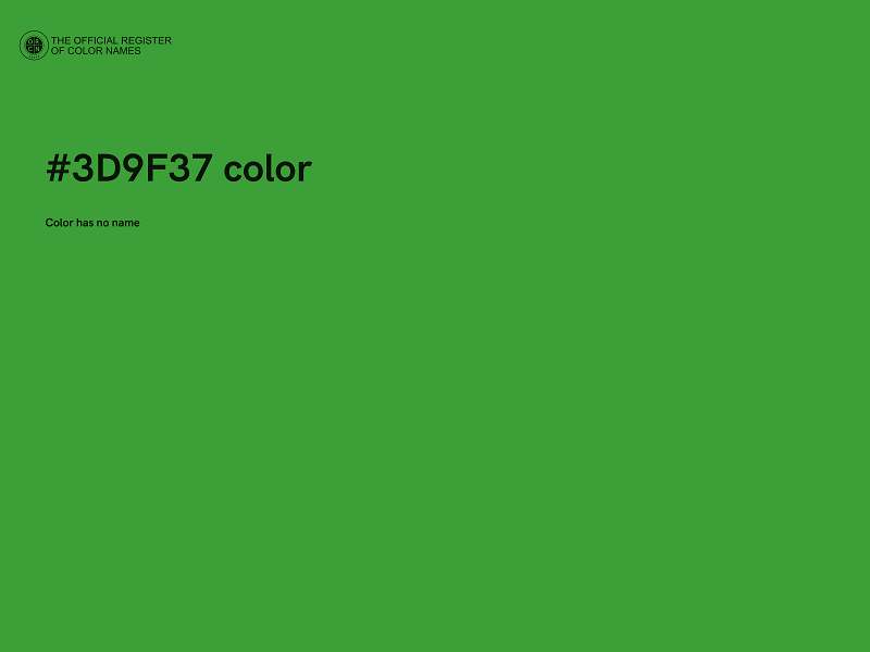 #3D9F37 color image