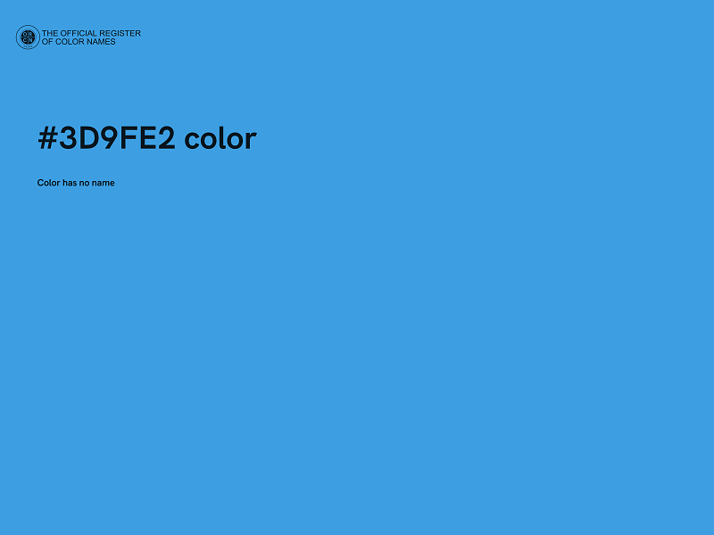 #3D9FE2 color image