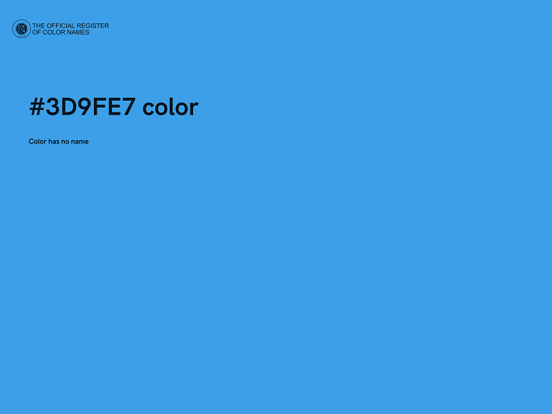 #3D9FE7 color image