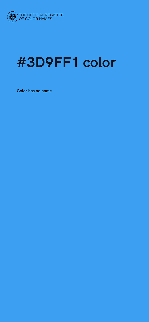 #3D9FF1 color image