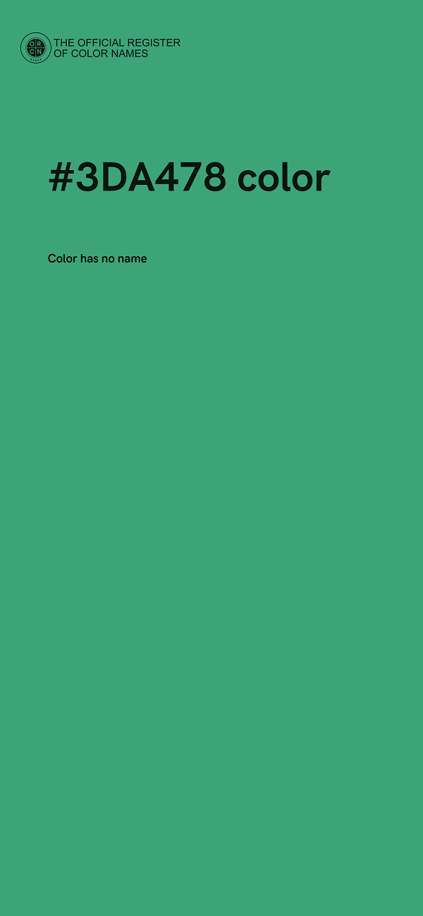 #3DA478 color image