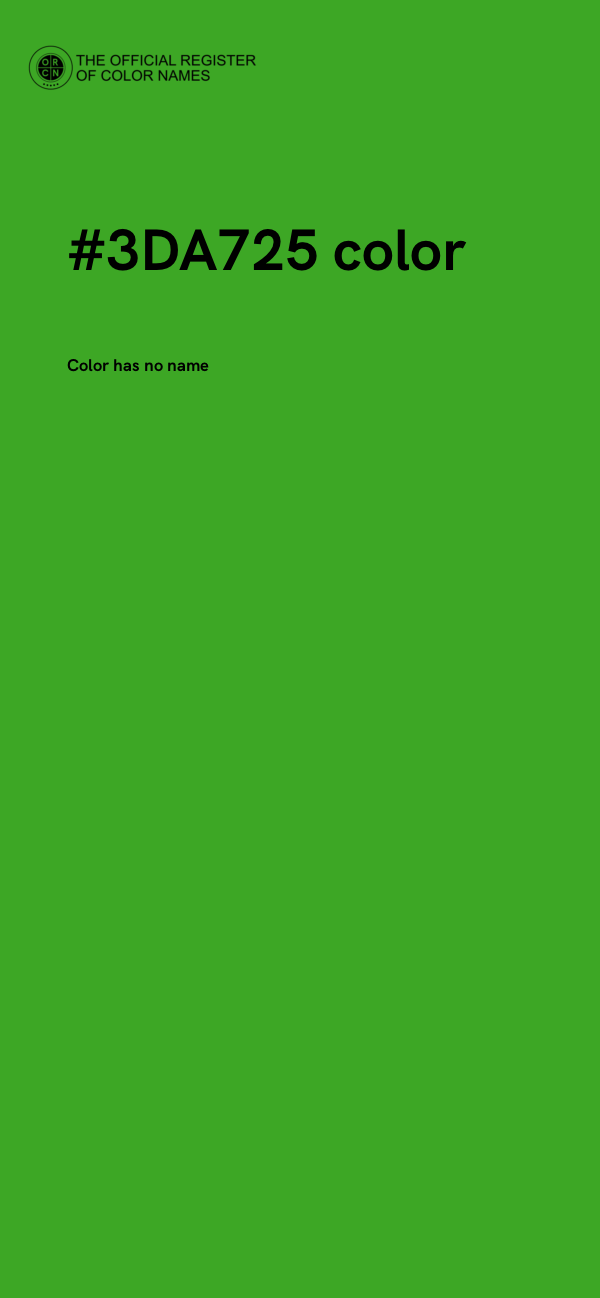 #3DA725 color image