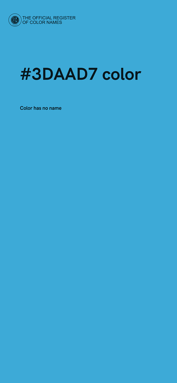 #3DAAD7 color image
