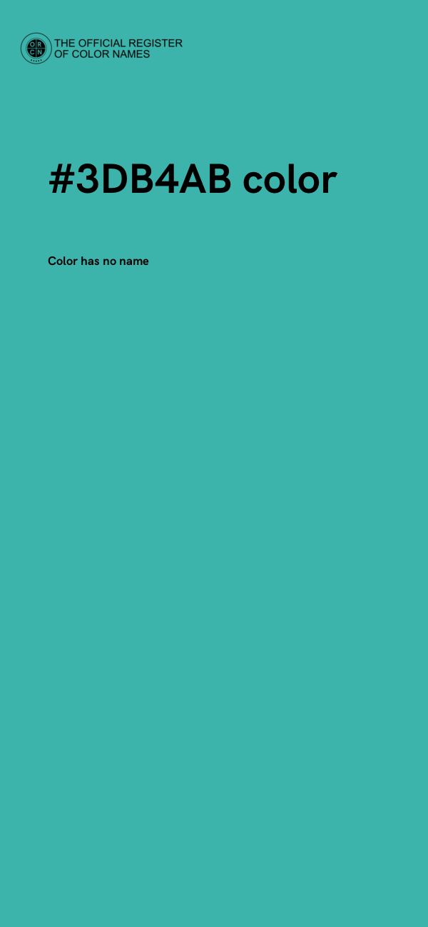 #3DB4AB color image