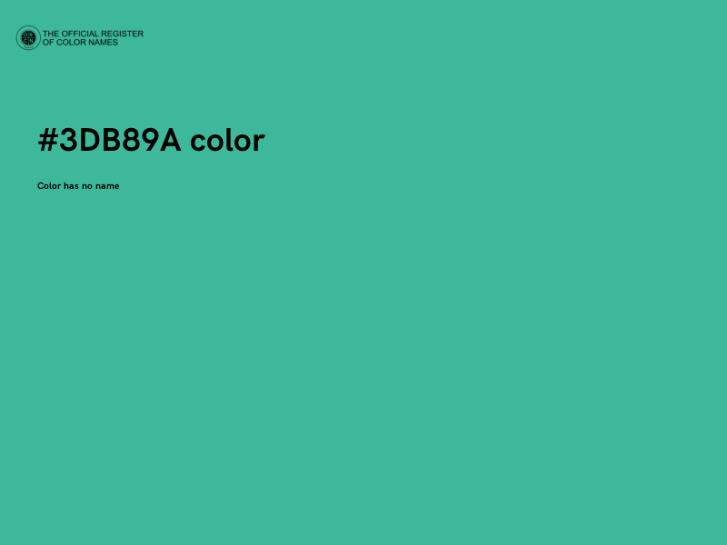 #3DB89A color image
