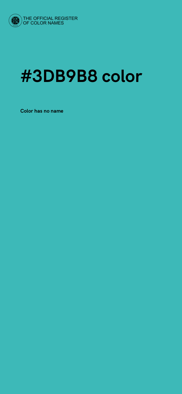 #3DB9B8 color image
