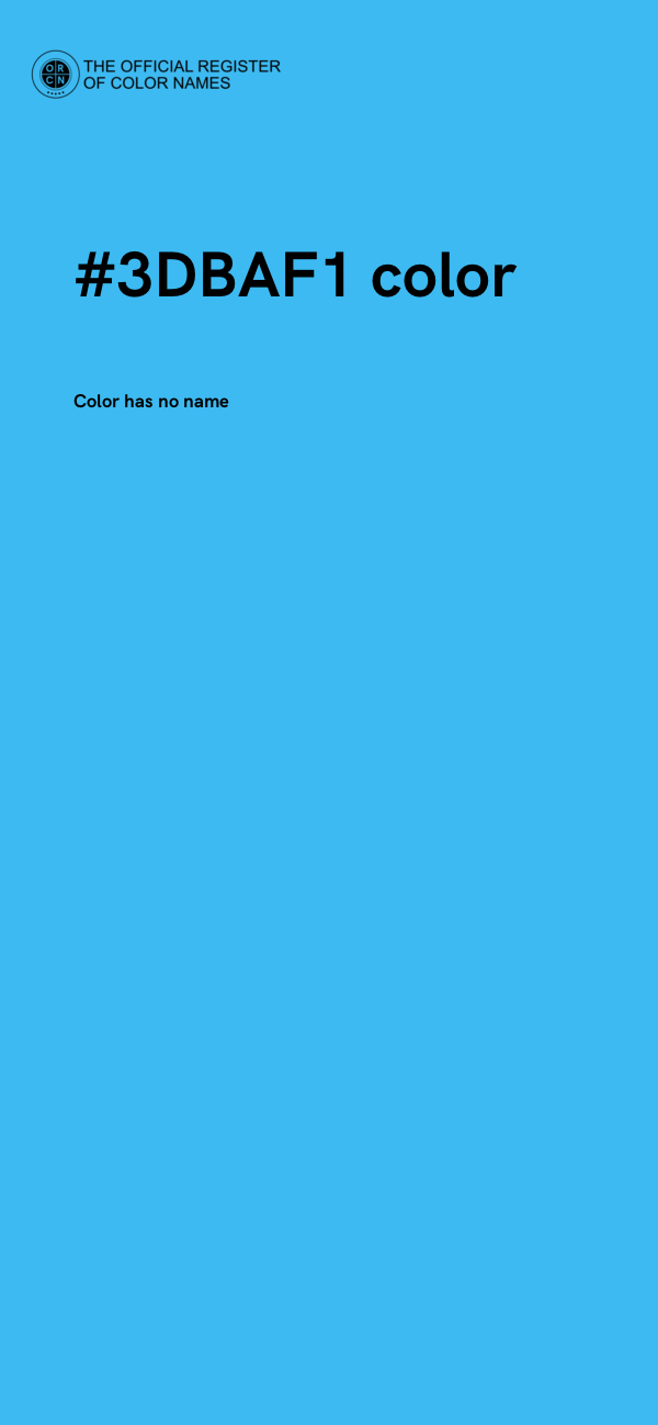 #3DBAF1 color image