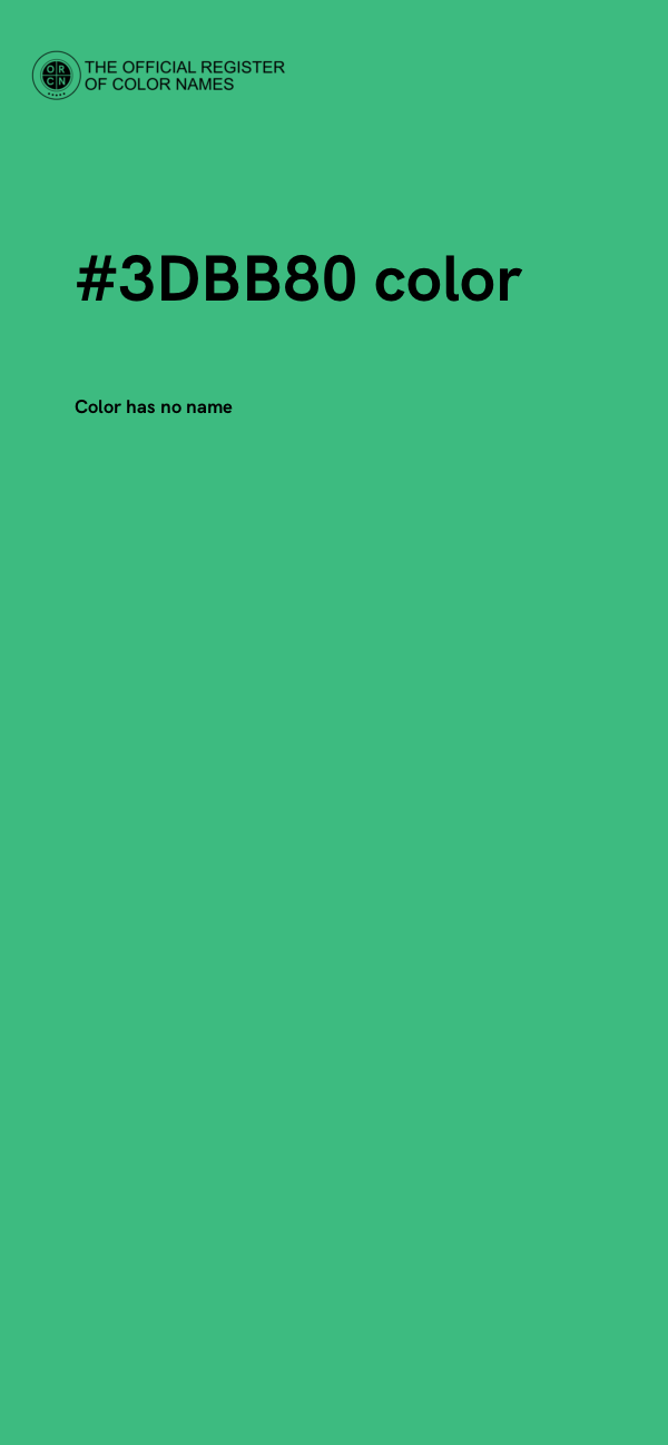 #3DBB80 color image