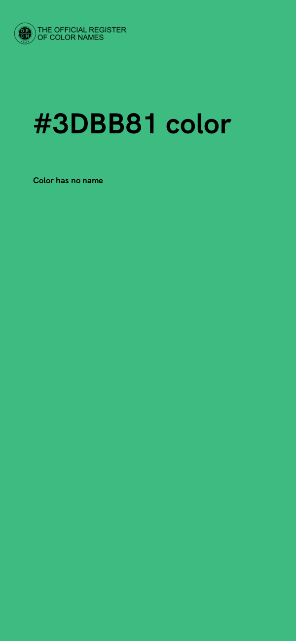 #3DBB81 color image