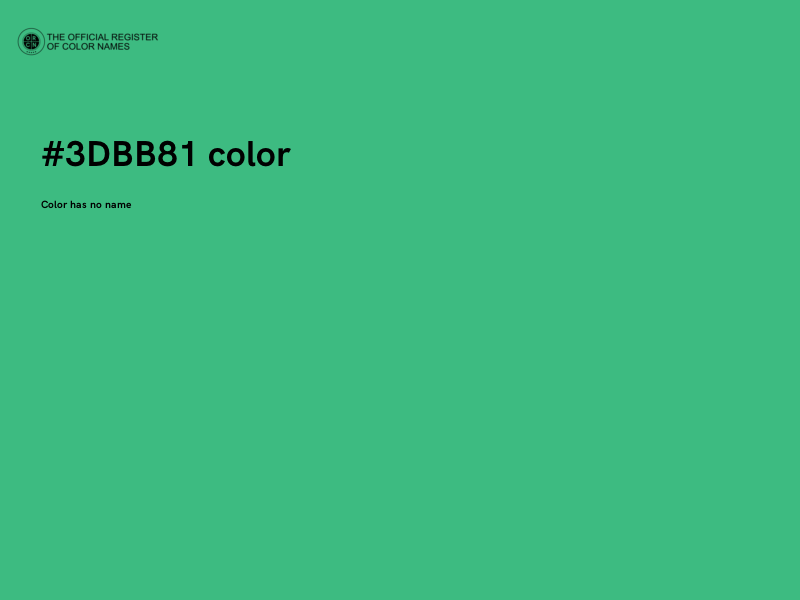 #3DBB81 color image