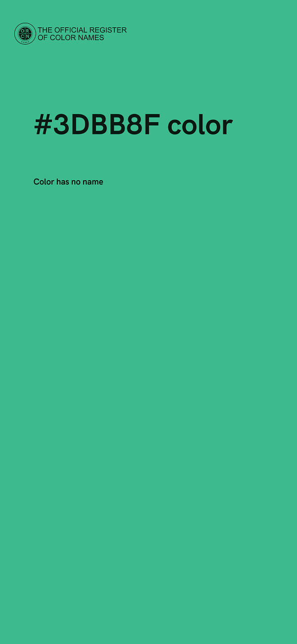 #3DBB8F color image