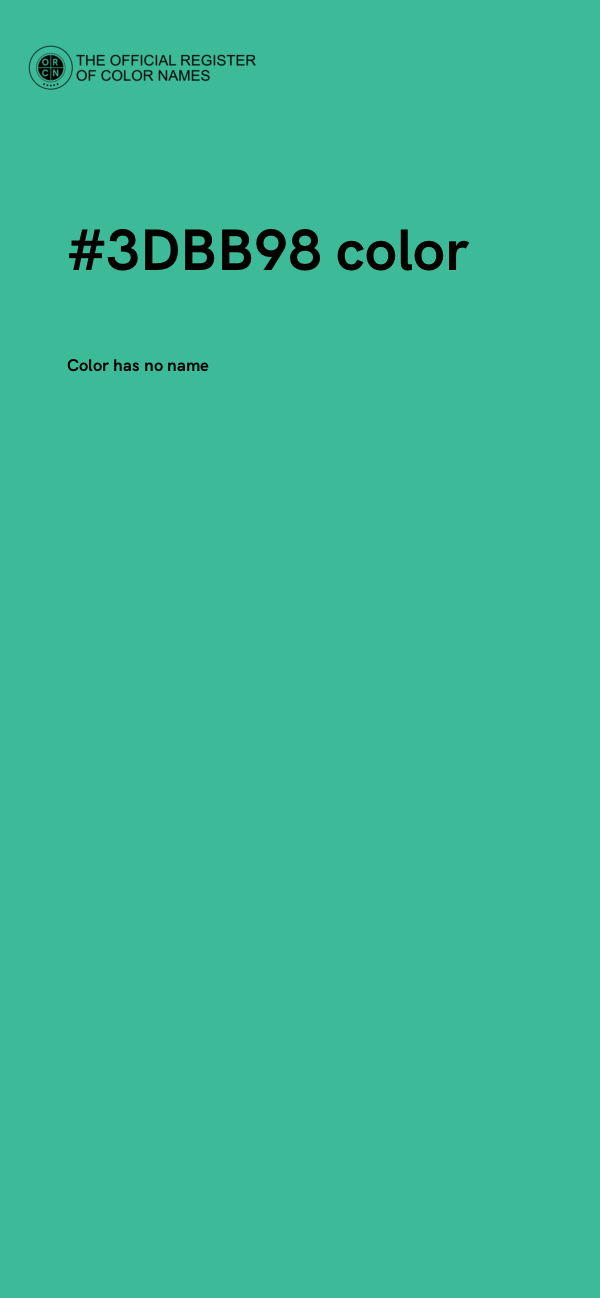 #3DBB98 color image