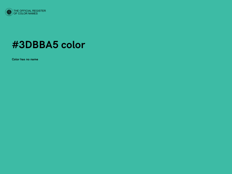 #3DBBA5 color image