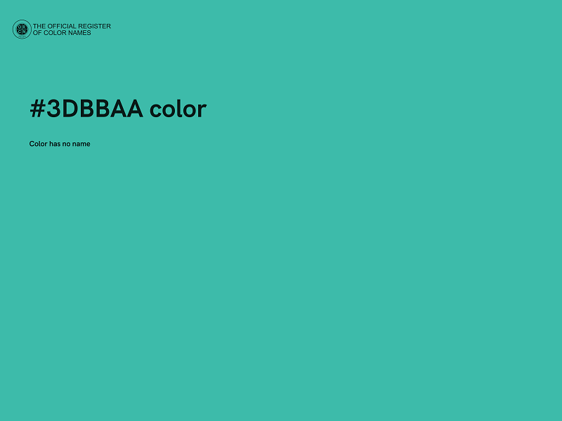 #3DBBAA color image