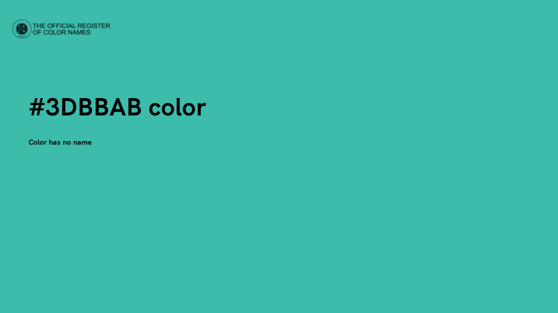 #3DBBAB color image