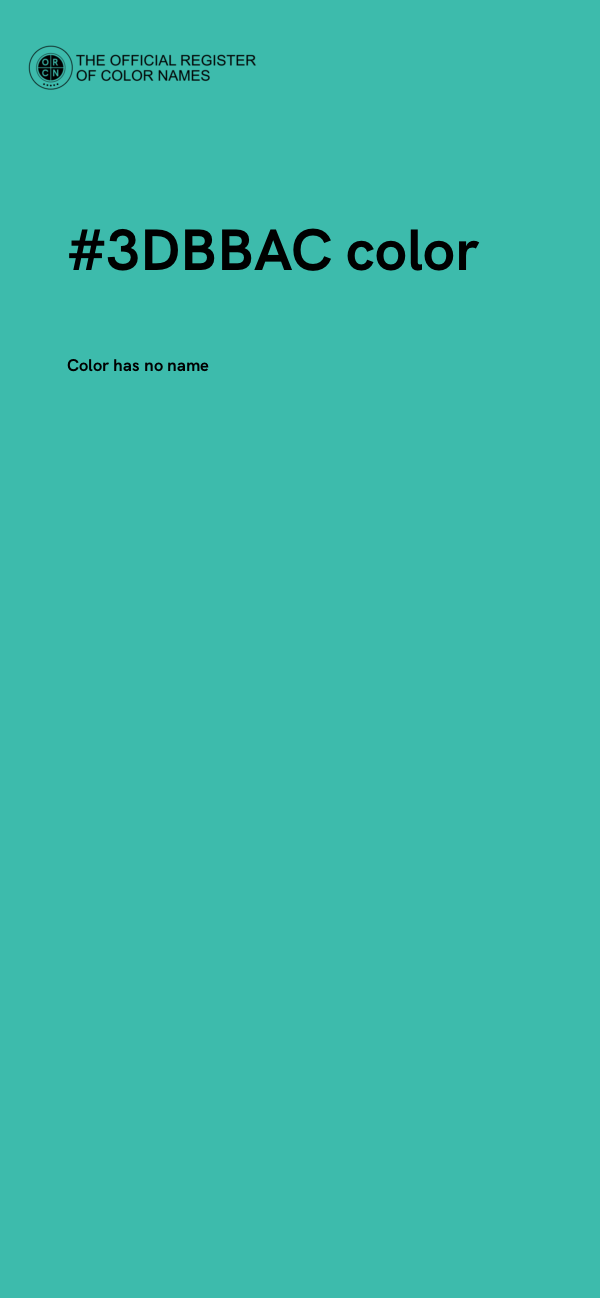 #3DBBAC color image