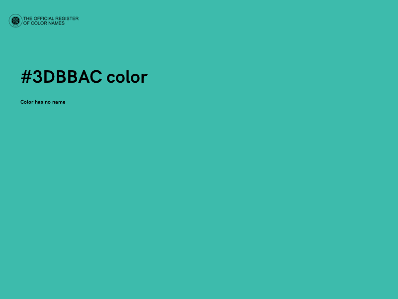 #3DBBAC color image