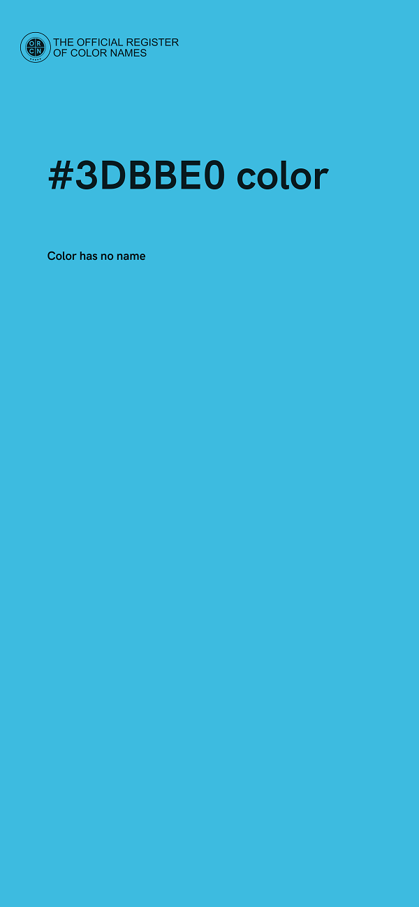 #3DBBE0 color image