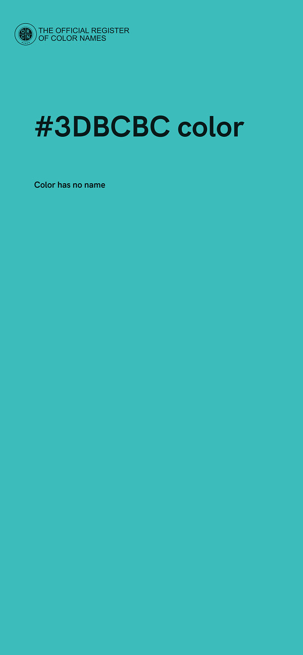 #3DBCBC color image