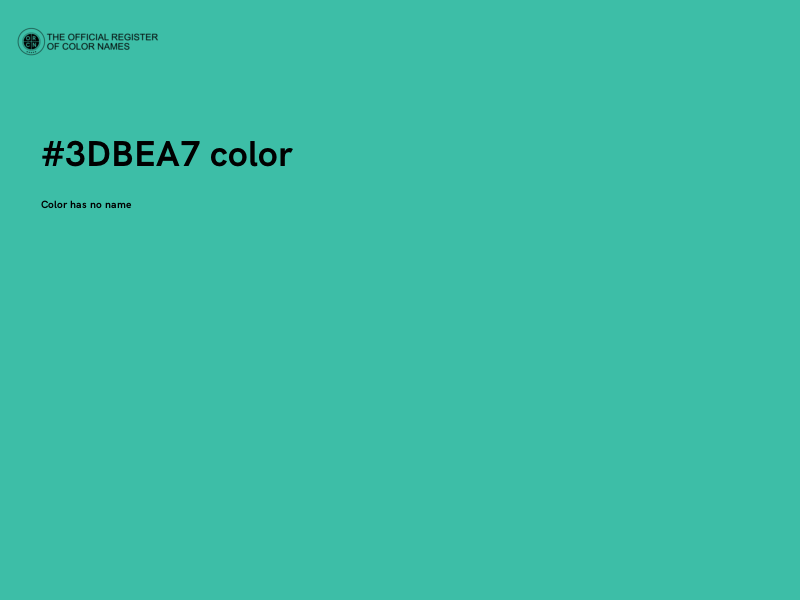 #3DBEA7 color image