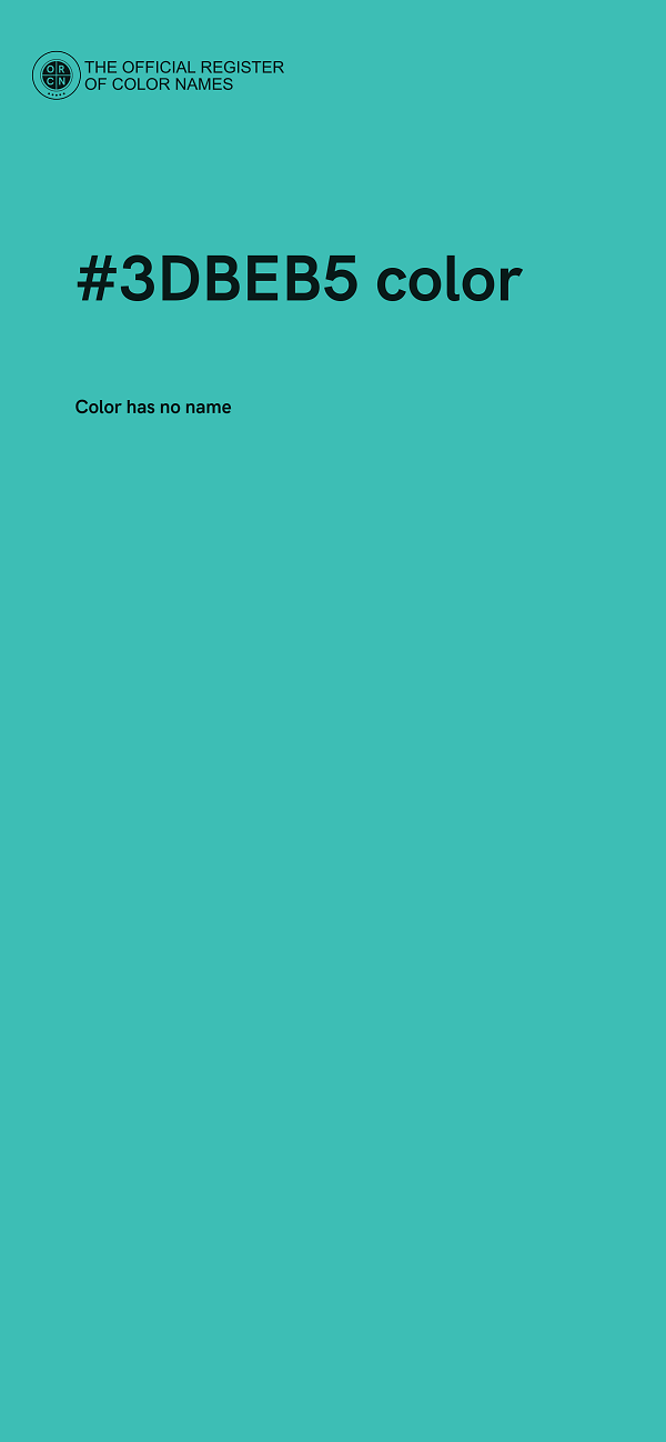 #3DBEB5 color image