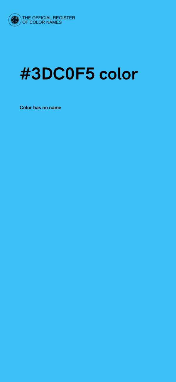 #3DC0F5 color image