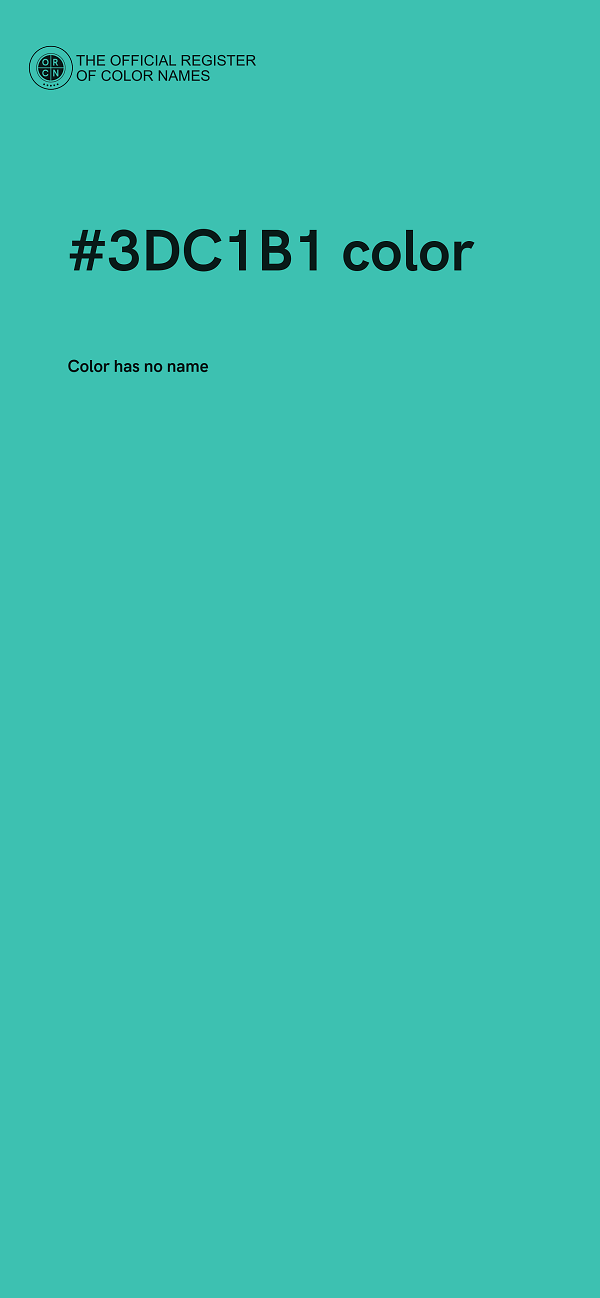 #3DC1B1 color image