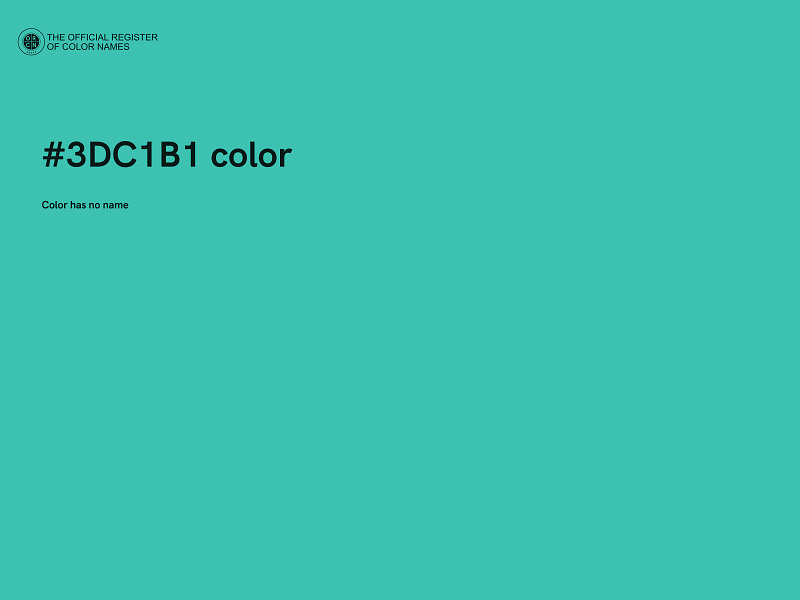 #3DC1B1 color image