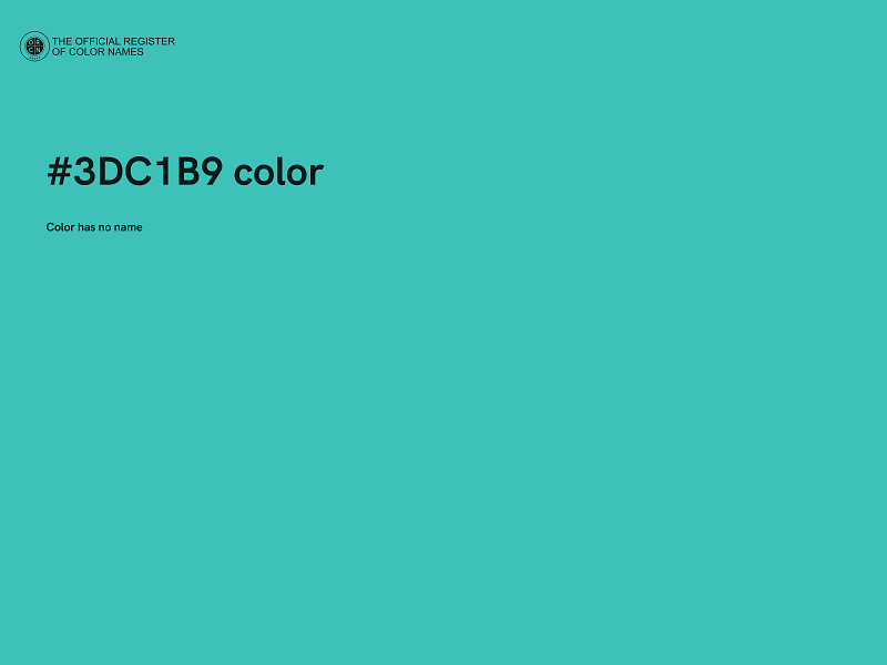 #3DC1B9 color image