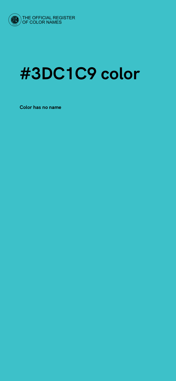 #3DC1C9 color image
