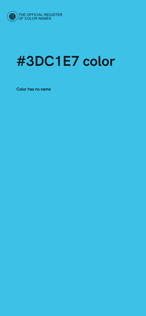 #3DC1E7 color image