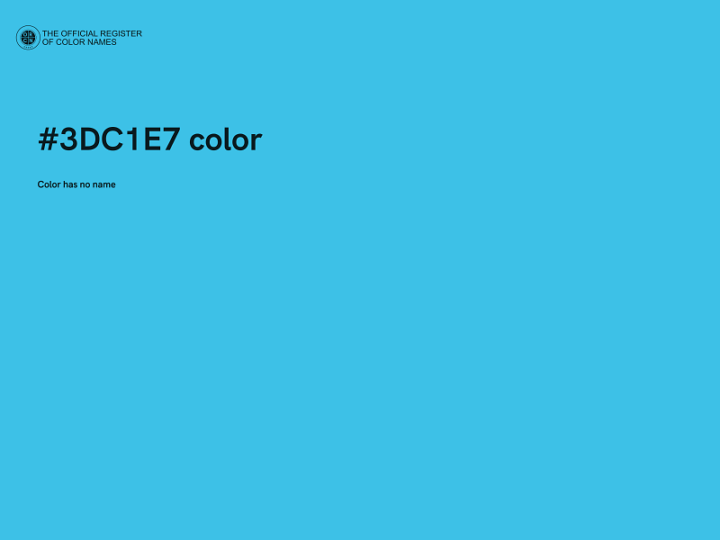 #3DC1E7 color image