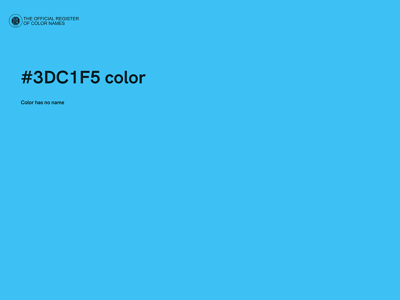#3DC1F5 color image
