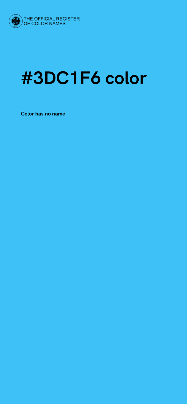 #3DC1F6 color image