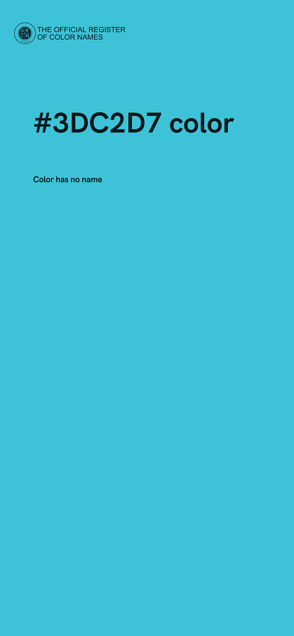 #3DC2D7 color image