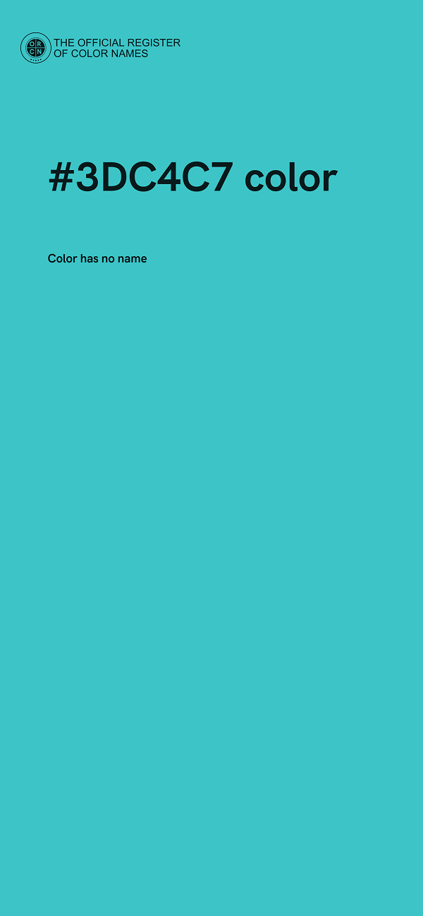 #3DC4C7 color image