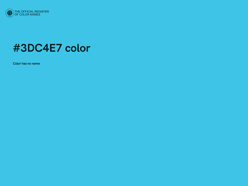 #3DC4E7 color image