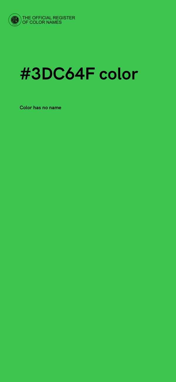 #3DC64F color image