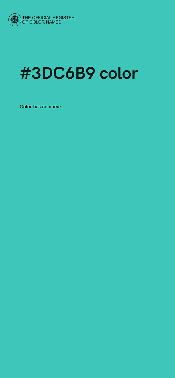 #3DC6B9 color image