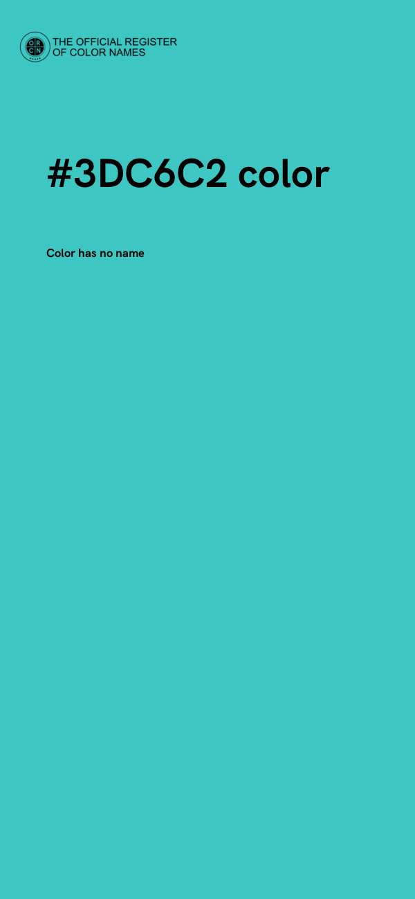 #3DC6C2 color image