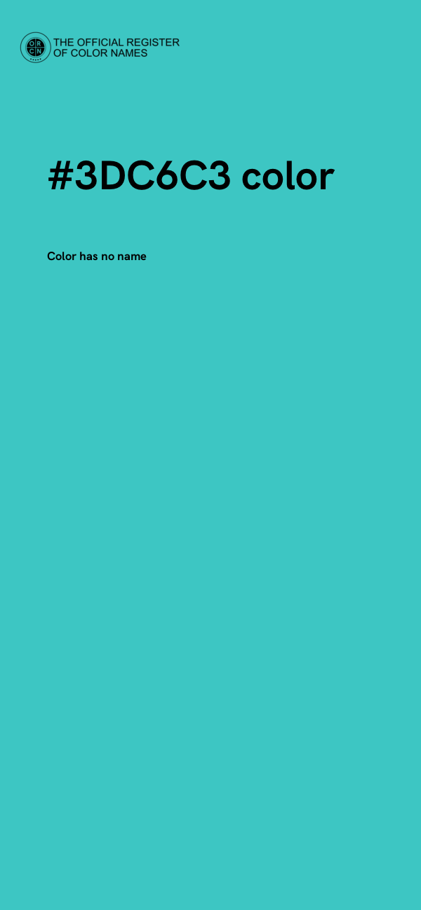 #3DC6C3 color image